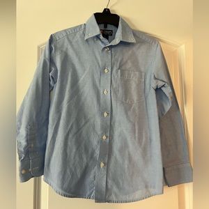 CHAPS Youth Boy's Button-down Long Sleeve Polo Shirt Blue Small 8